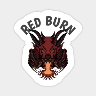 Red burn Magnet