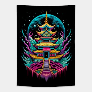 Japanese Temple Pagoda Tapestry