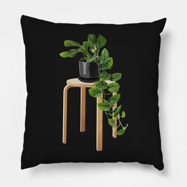 Philodendron hederaceum Pillow by gronly