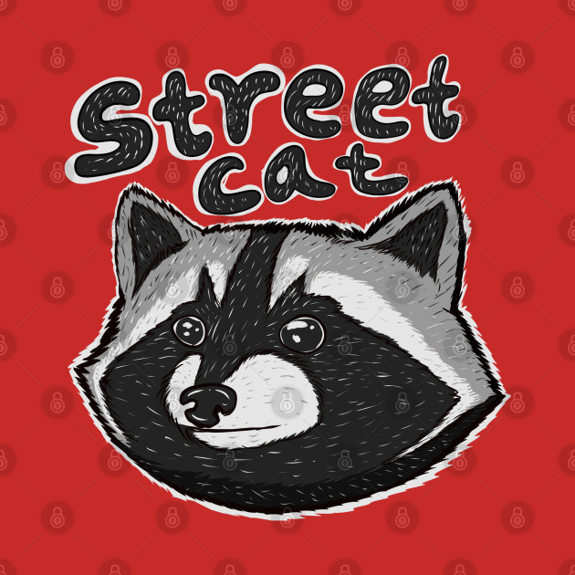 street cat face panda by wahyuart21