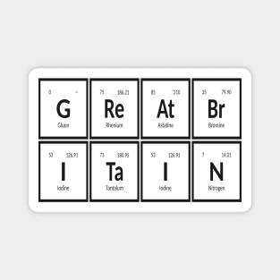Great Britain Table of Elements Magnet