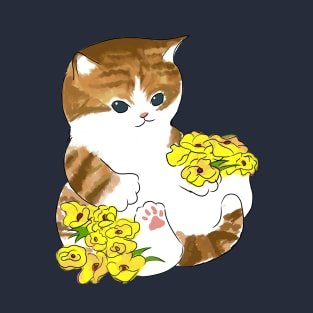 Mofu sand cat with flowers T-Shirt