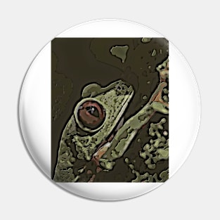 Green frog Pin