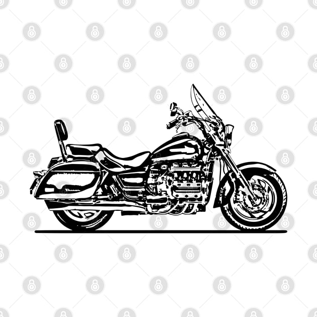 GL1500C F6C Valkyrie Motorcycle Sketch Art by DemangDesign