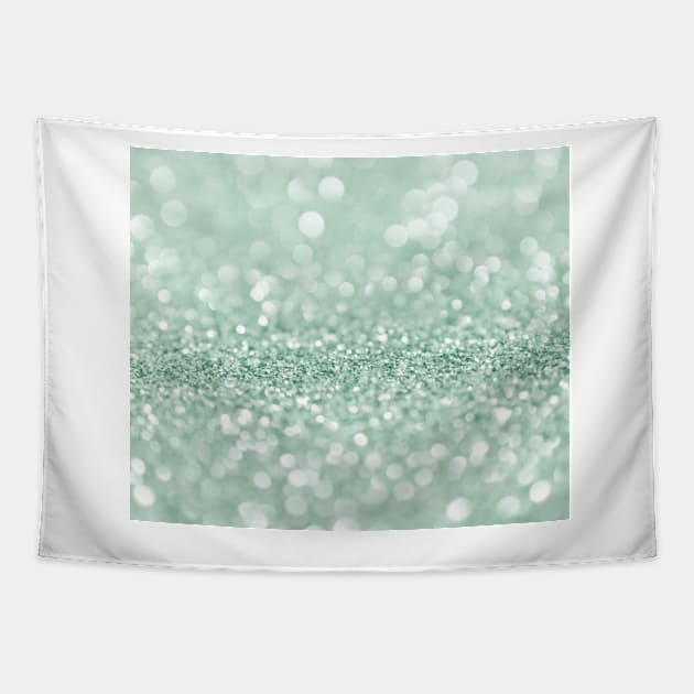 Glittering mint Tapestry by RoseAesthetic