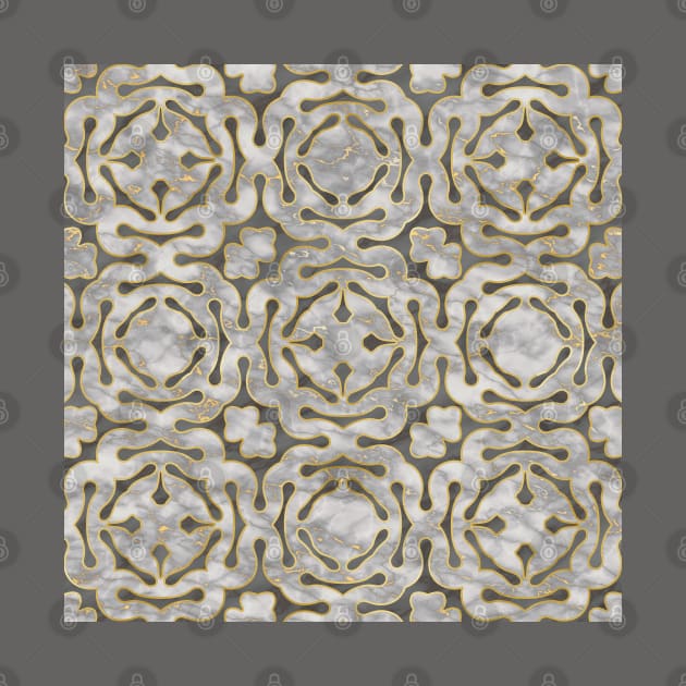 Grey and gold marble mosaic pattern by lents