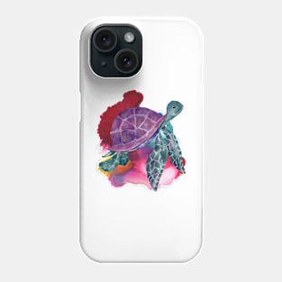 Colourful Turtle Art Phone Case