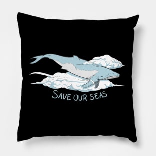 'Save Our Seas' Ocean Conservation Shirt Pillow