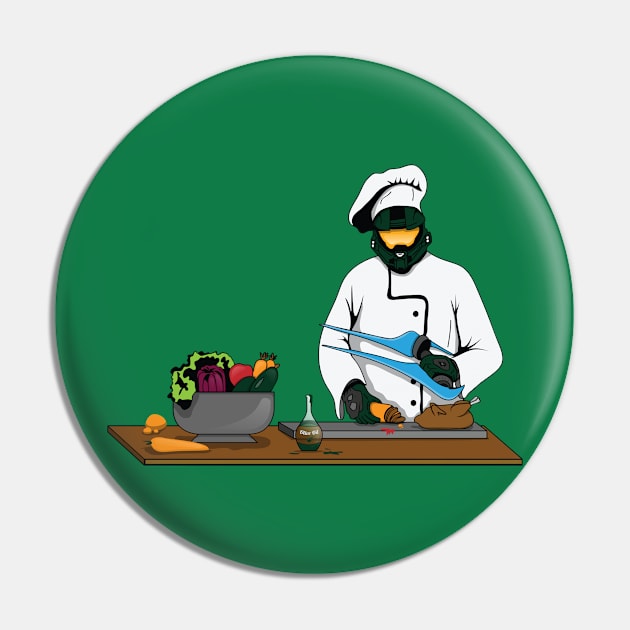 Master Chief or Chef Pin by tombst0ne