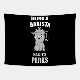 Funny Barista Coffee Lover Design Tapestry