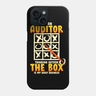 Thinking Outside The Box Funny Auditor Gift Audit Accounting Phone Case