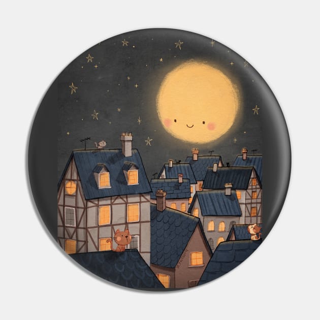 Night village Pin by LeFacciotte