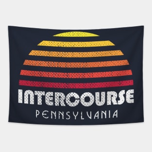 Intercourse PA Pennsylvania I Heart Intercourse Pa Retro Tapestry