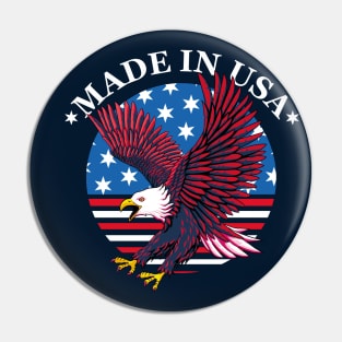 Made in USA - Patriotic National Eagle Pin