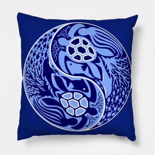 Yin Yang Marine Life Sign Pillow