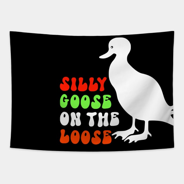 Silly Goose On the Loose Tapestry by VisionDesigner