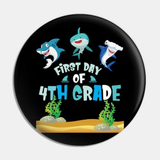 First Day Of 4th Grade Sharks Students Happy Back To School First Day Of School Pin