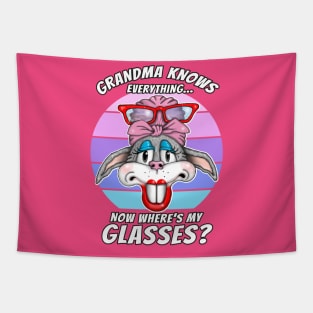 Grandma Knows Everything Funny Grandma Knows Best Mothers Day Tapestry