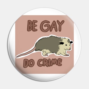 Be gay do crime sticker Pin