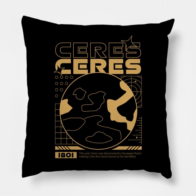 Dwarf Planet Ceres Pillow by faagrafica