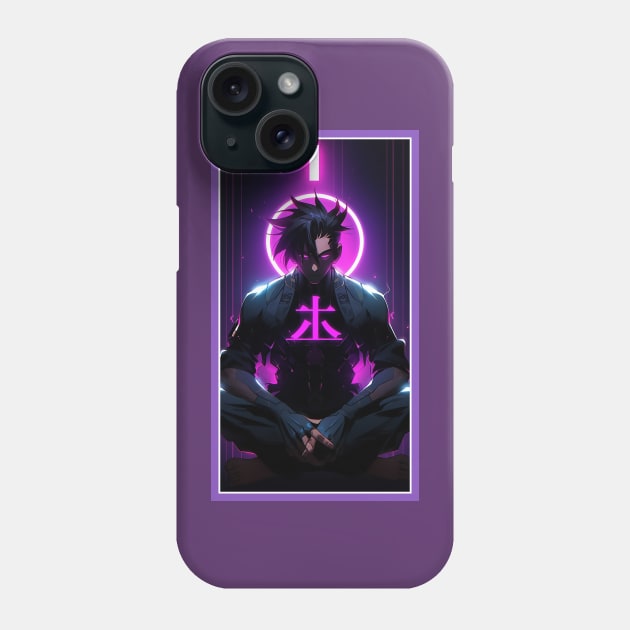 Anime Hero Power Meditation | Quality Anime Artwork | Anime Power Energy Meditation |  Manga Anime Art Phone Case by AlNoah