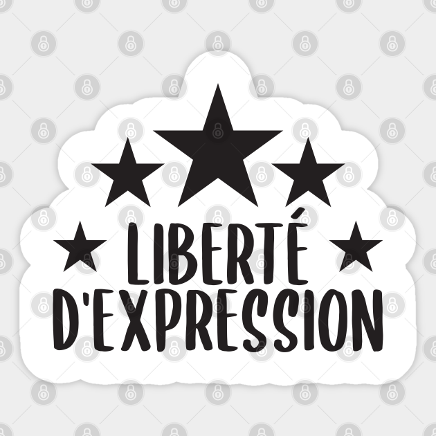 Liberte D Expression Free Thinker Sticker Teepublic