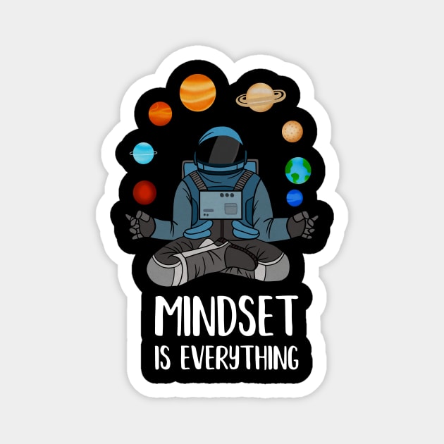 Astronaut Meditating, Yoga, Zen, Mindset Motivational Magnet by logiamerch