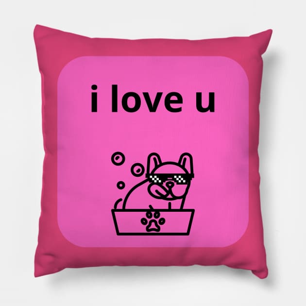 Dog I Love You Pillow by NINIMIOU