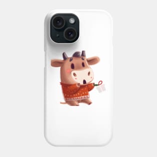 Cute Ox Drawing Phone Case