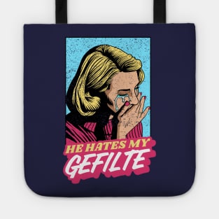 He Hates My Gefilte! Jewish Humor Vintage Style Tote