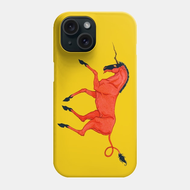 Lava Unicorn Phone Case by Earthy Fauna & Flora