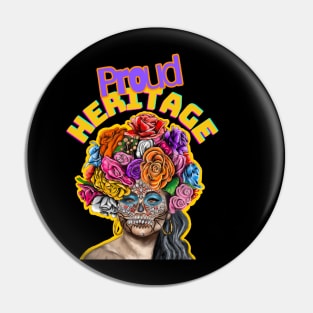 Proud Heritage Day of the Dead Pin