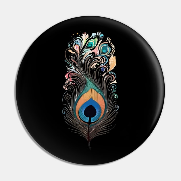 A psychedelic graphic design with a peacock feather. Pin by RkArt25