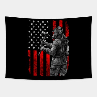 Firefighter Flag Patriotic Firefighter Tapestry