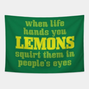 Funny Life Lemons Tapestry