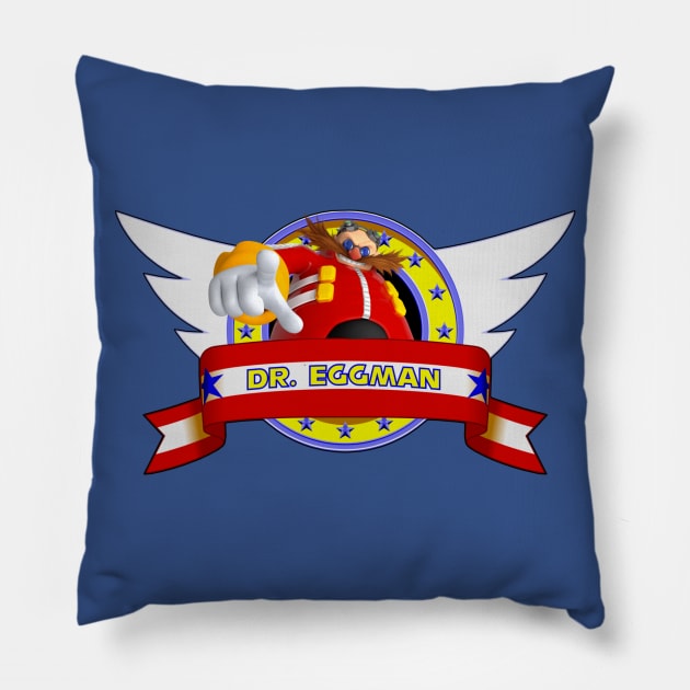 Dr. Eggman Pillow by Nykos