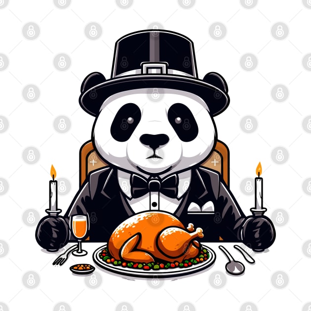 Happy Thanksgiving Giant Panda by Graceful Designs