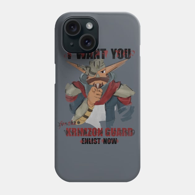 Krimzon Guard Phone Case by Joe Hickson