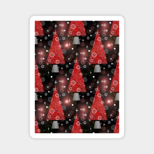 RED Christmas Tree Pattern Magnet