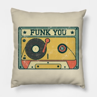 Funk You Music Tape Pillow