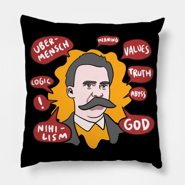 Nietzsche Concepts Pillow by isstgeschichte