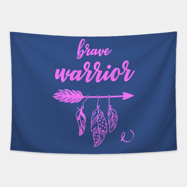 Brave Warrior Cancer Survivor Gift Tapestry by Antzyzzz