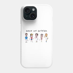 Best of British tennis players - Cam Norrie, Emma Raducanu, Andy Murray, Johanna Konta, Dan Evans Phone Case