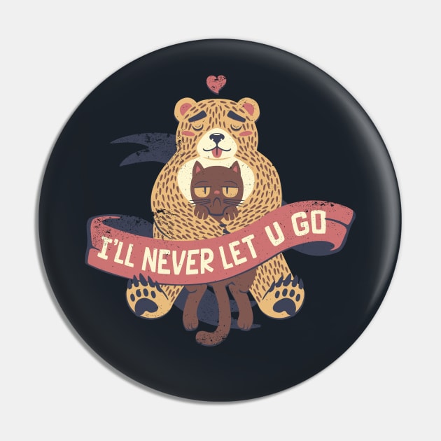 Ill Never Let You Go Bear Love Cat Pin by Tobe_Fonseca
