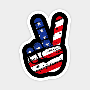 Peace Signs USA Magnet