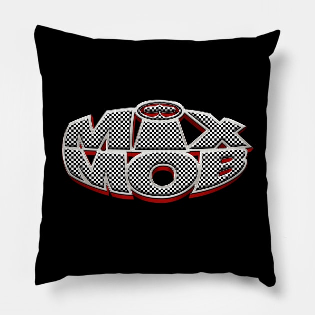 Mix Mob Checkered Logo Pillow by Mix Mob