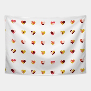 Valentine Hearts Collage Tapestry