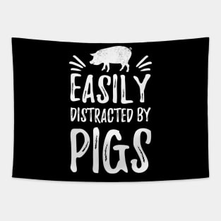 Easily distracted by pigs Tapestry