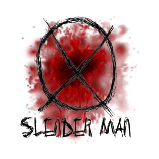 Slenderman blood spatter and symbol T-Shirt