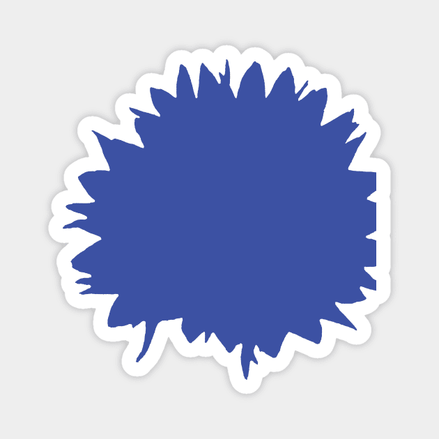 Abstract Flower Cornflower Royal Blue Magnet by ellenhenryflorals